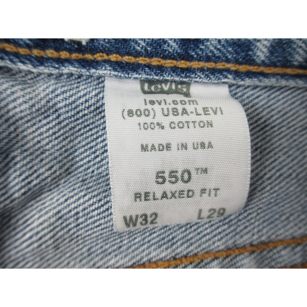 VINTAGE Levi's 550 Pants Mens 32 Blue Denim Jeans Relaxed Fit Pockets‎ 32X29* - Picture 14 of 15